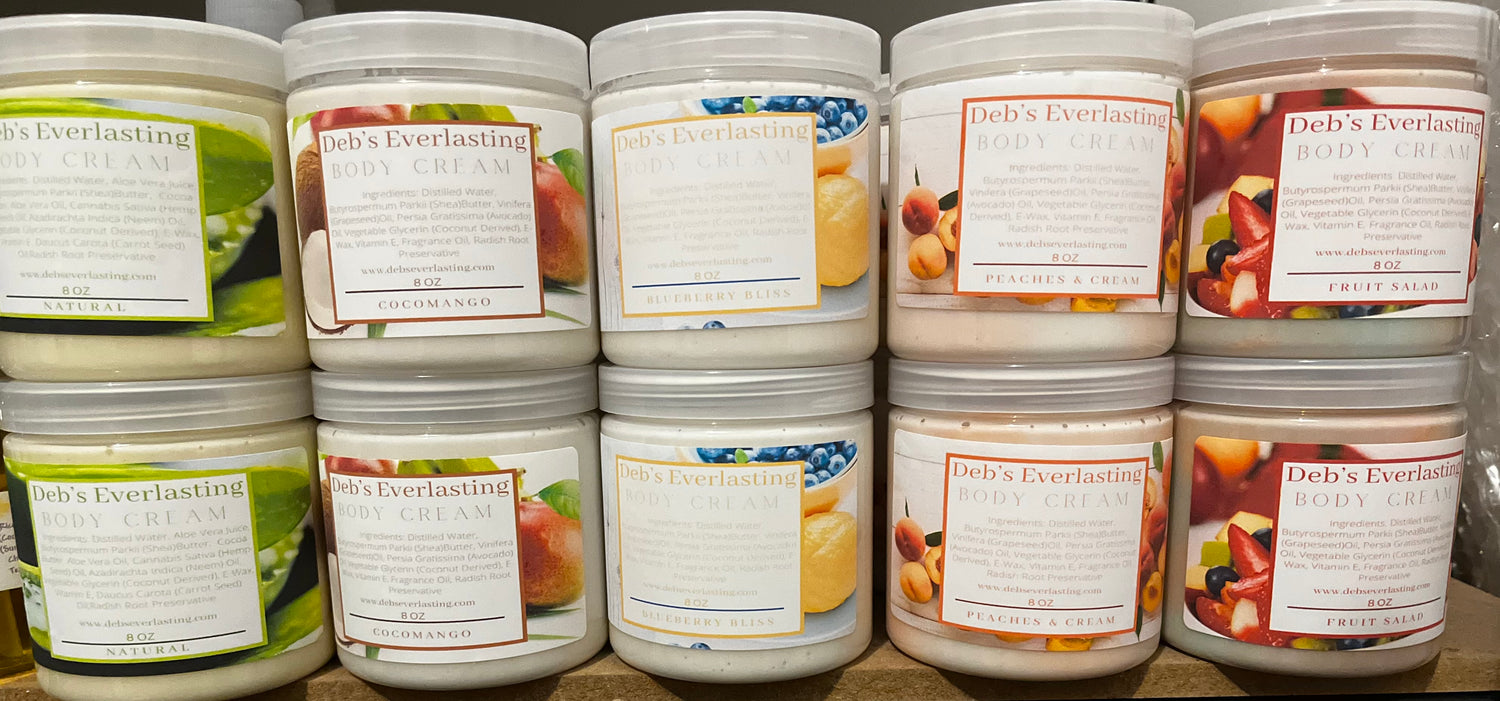 NEW!!!! Body Creams are here for these warmer months. Now in 5 new scents, get them before they are gone. Summer item Only!!!
